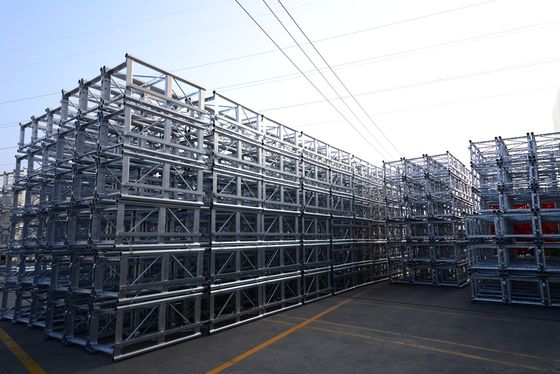 Hot Dip Galvanized 650mm Mast Section With Rack For Construction Site (Phân khúc cột cao độ 650mm với giá đỡ cho công trình xây dựng)