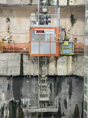 Q345B Thép 1000kg Material Rack And Pinion Hoist Lift cho đường hầm