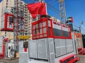 SC160/160 Cây nâng vật liệu xây dựng hai cột, 30 Cầu nâng hành khách