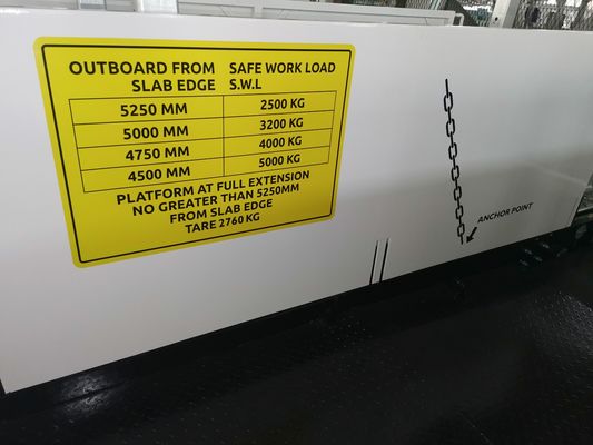 Bệ chất tải xây dựng có chiều rộng 4200mm Superdeck có thể thu vào MLP4200